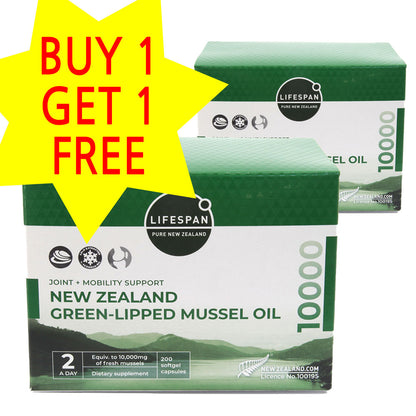 LIFESPAN GREEN LIPPED MUSSEL OIL 10000 200CAPS