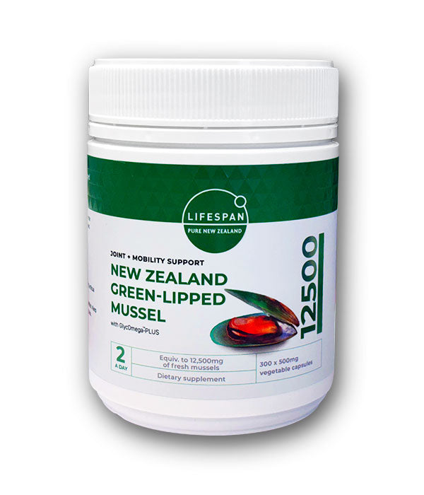 LIFESPAN GREEN LIPPED MUSSEL 12500 300CAPS