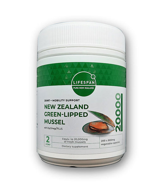 LIFESPAN GREEN LIPPED MUSSEL 20000 200CAPS